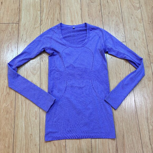 lululemon athletica Tops - Lululemon Swiftly Tech Athletic Long Sleeve T-Shirt Purple Women's Size 4